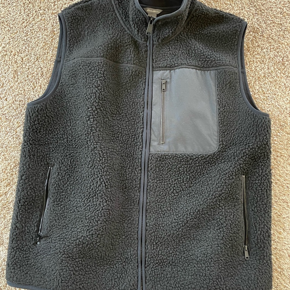 Eddie Bauer Charcoal Fleece Vest